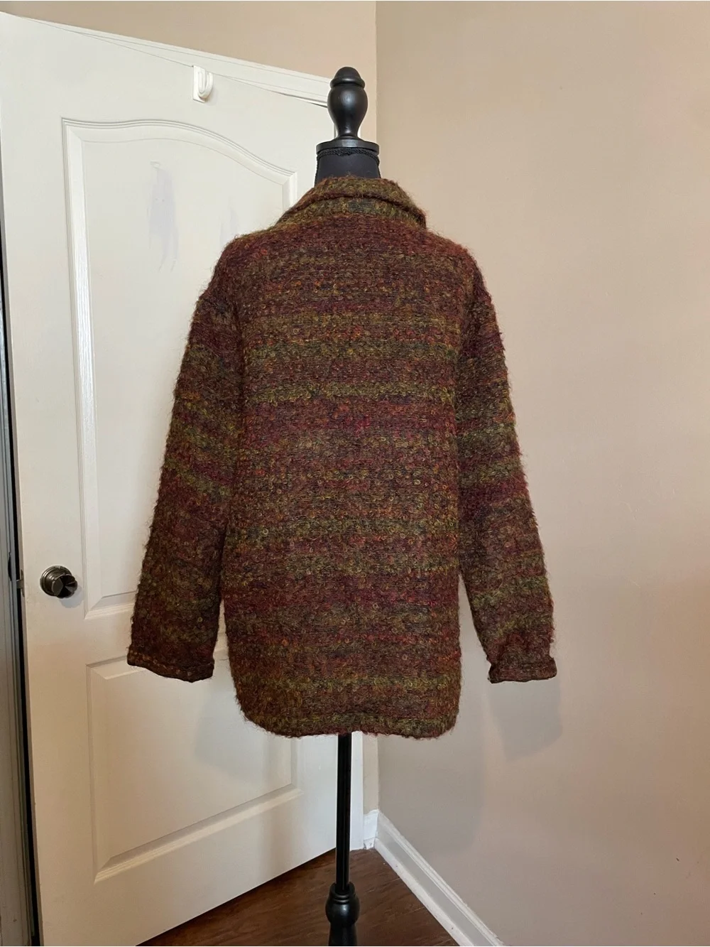 Vintage Chico’s Design Wool Blend Boucle Jacket Cardigan Artsy Lagenlook Size XL - Picture 4 of 11